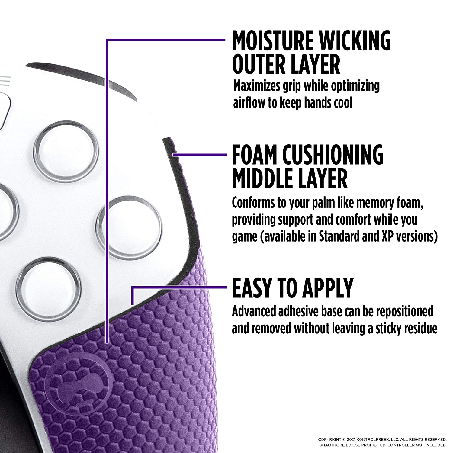 KontrolFreek PS5 Performance Galaxy Kit (Grip + Thumbsticks) Purple
