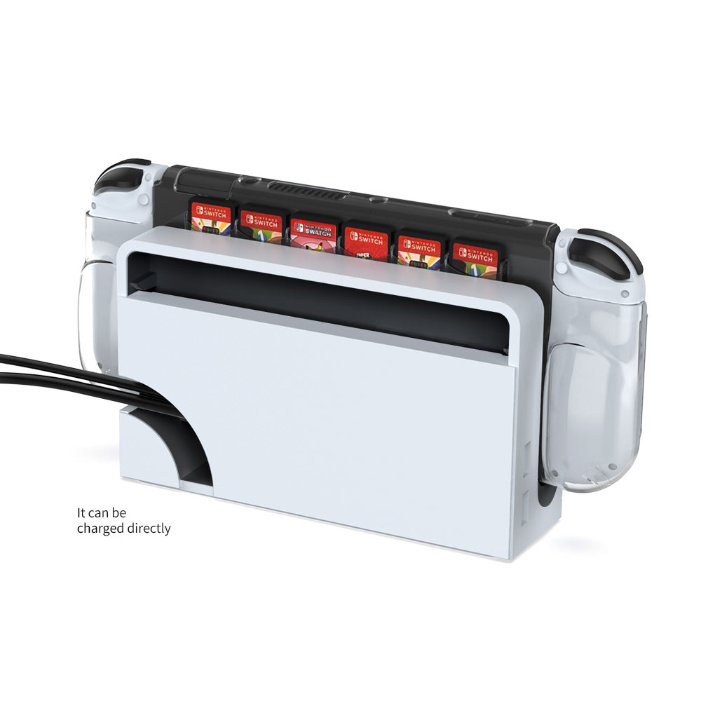 DOBE NSW OLED Transparent Protective Case w/ 6 Storage Case (TNS-1190)