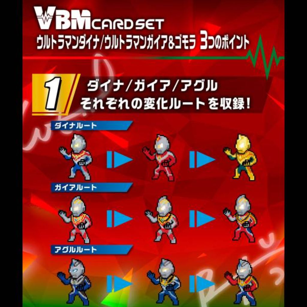 Bandai VBM Card Set Ultraman Vol.4 Ultraman Dyna/Gaia & Gomora