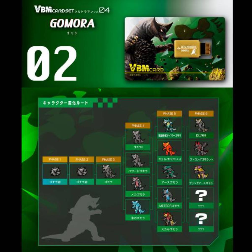 Bandai VBM Card Set Ultraman Vol.4 Ultraman Dyna/Gaia & Gomora