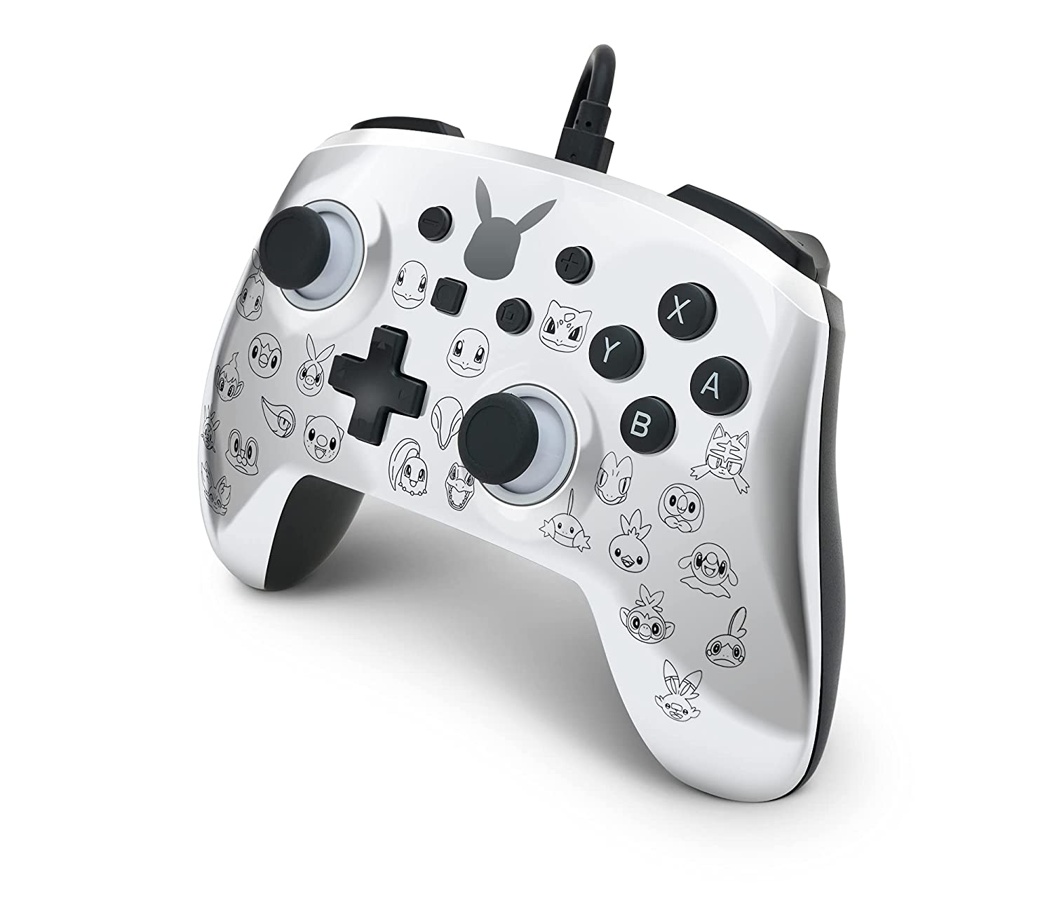 PowerA NSW Enhanced Wired Controller - Pikachu Black & Silver
