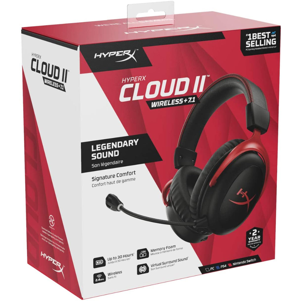 HyperX Cloud II Blk/Red Wireless Gaming Headset