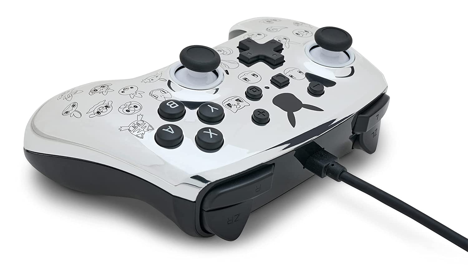 PowerA NSW Enhanced Wired Controller - Pikachu Black & Silver