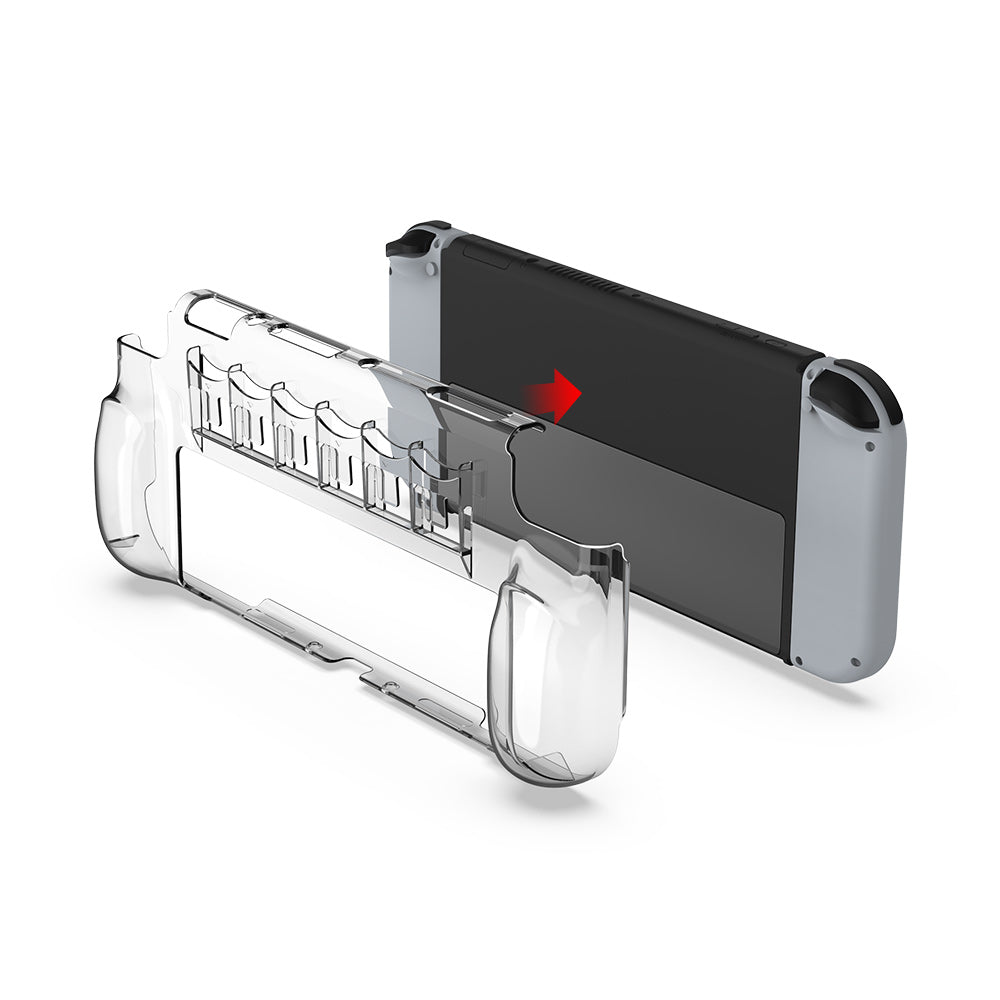 DOBE NSW OLED Transparent Protective Case w/ 6 Storage Case (TNS-1190)