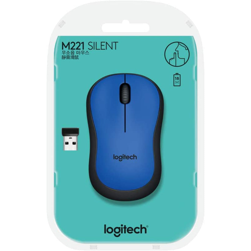 Logitech M221 Blue Silent Wireless Mouse