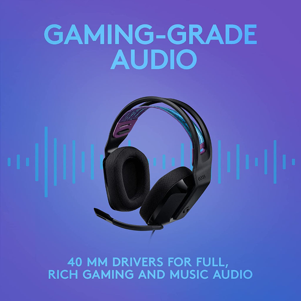 Logitech G335 Wired Gaming Headset Black (981-000979)