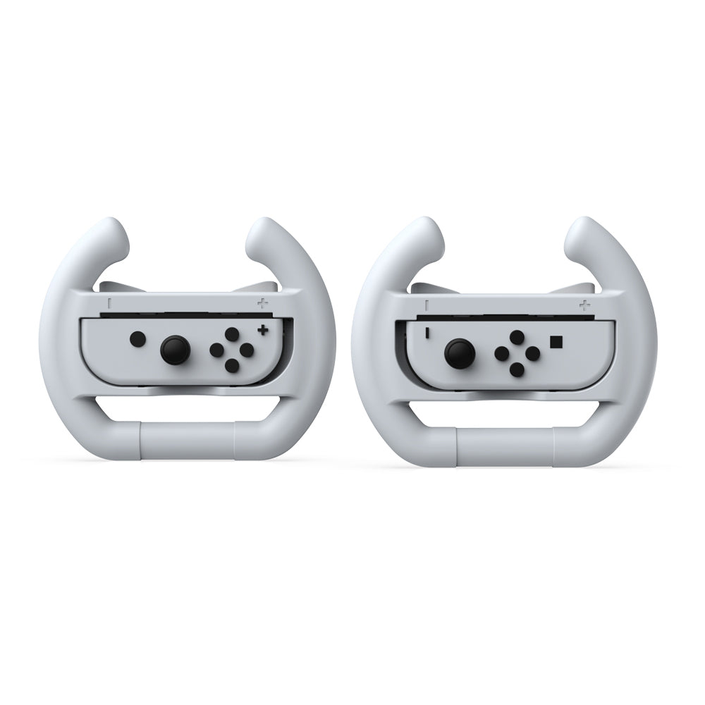 DOBE NSW/NSW OLED Joy-con Controller Racing Wheel White