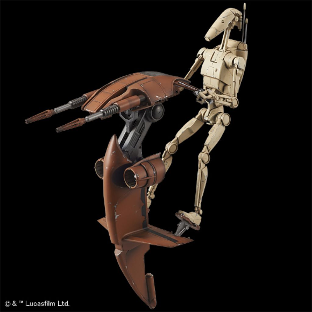 Bandai 1/12 Battle Droid & Stap Model Kit Star War