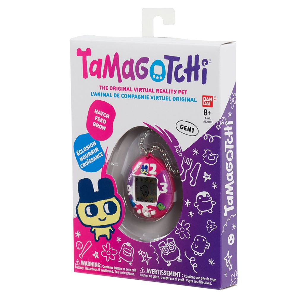 Bandai Original Tamagotchi Gen 1 - Purple-Pink Clock