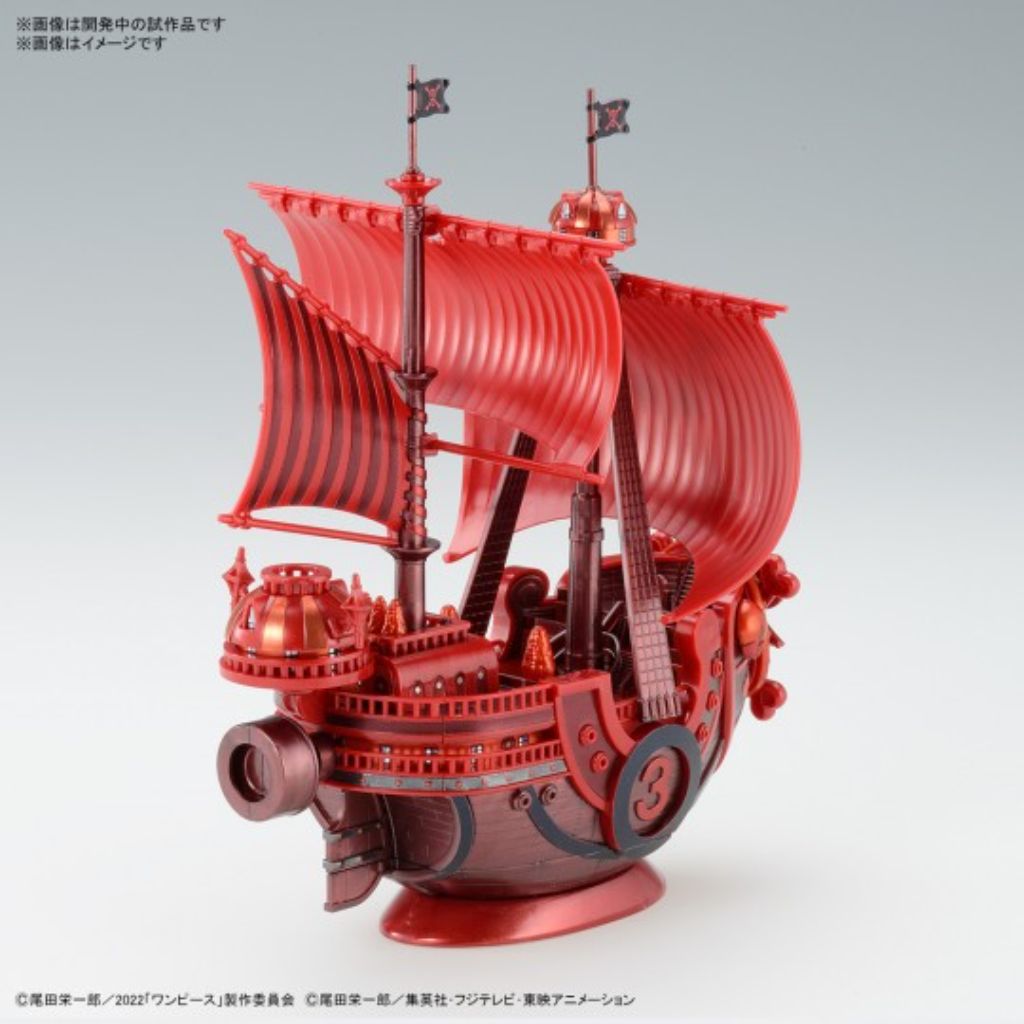 Bandai Thousand Sunny Commemorative Colour Ver Of Film Red One Piece Grand Ship Collection Model Kit