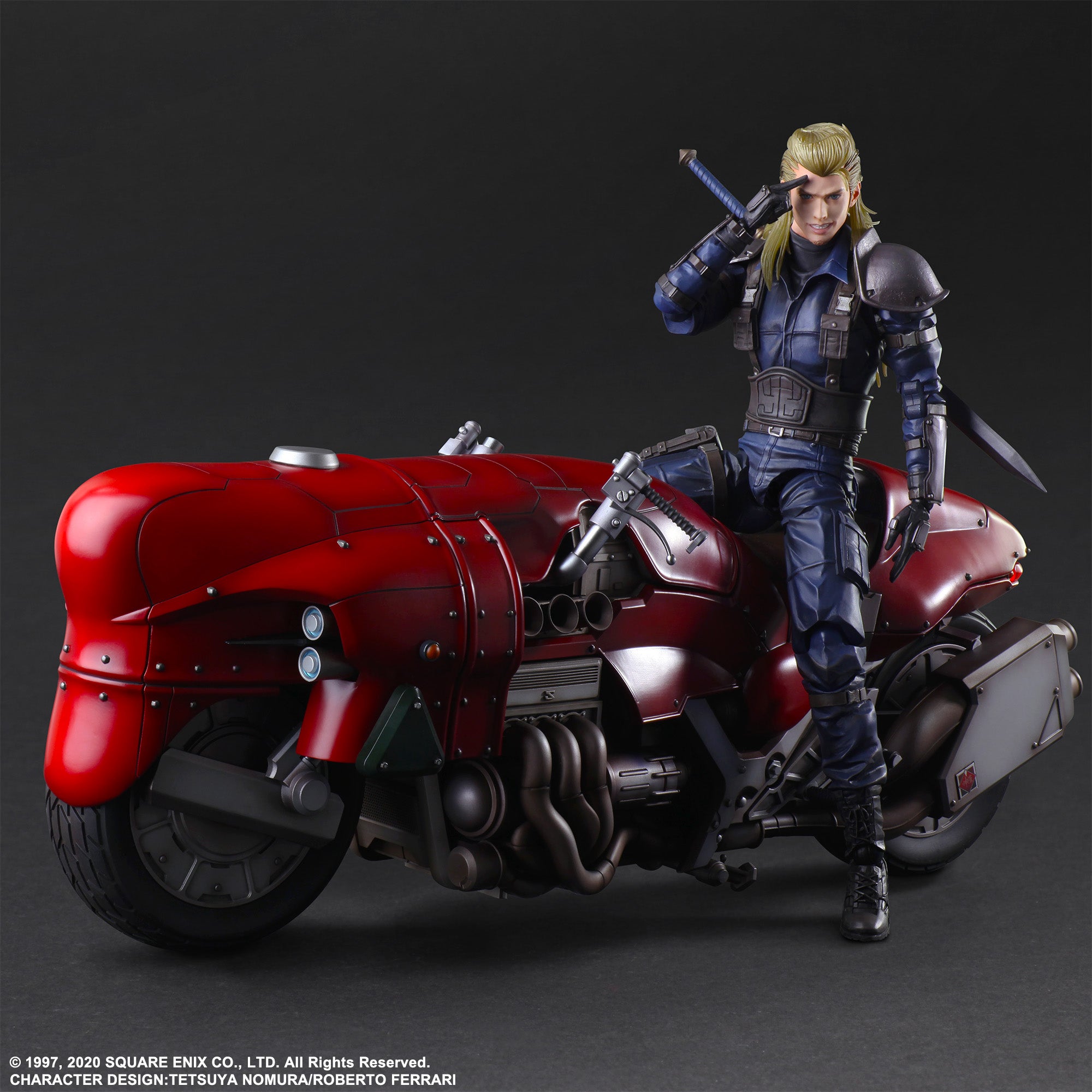 Square Enix Final Fantasy VII Remake Play Arts Kai Action Figure - Roche & Motorcycle Set