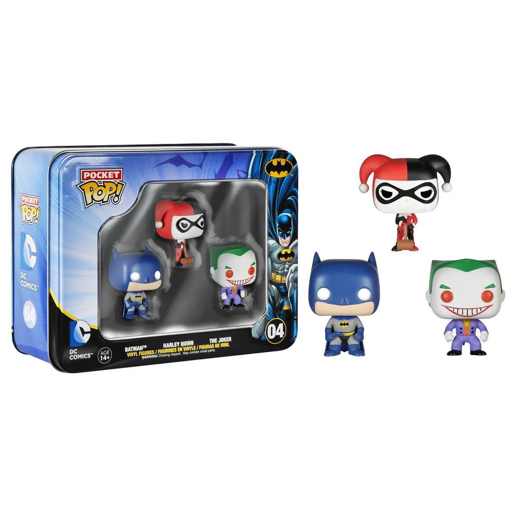 Funko 04 Batman, The Joker, Harley Quinn Pocket Pop