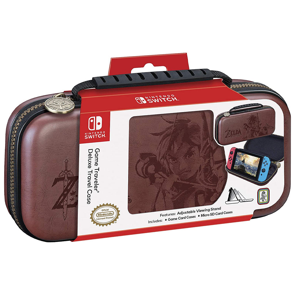BigBen Brown NSW Zelda BotW Game Traveler Deluxe Travel Case (NNS42BR)
