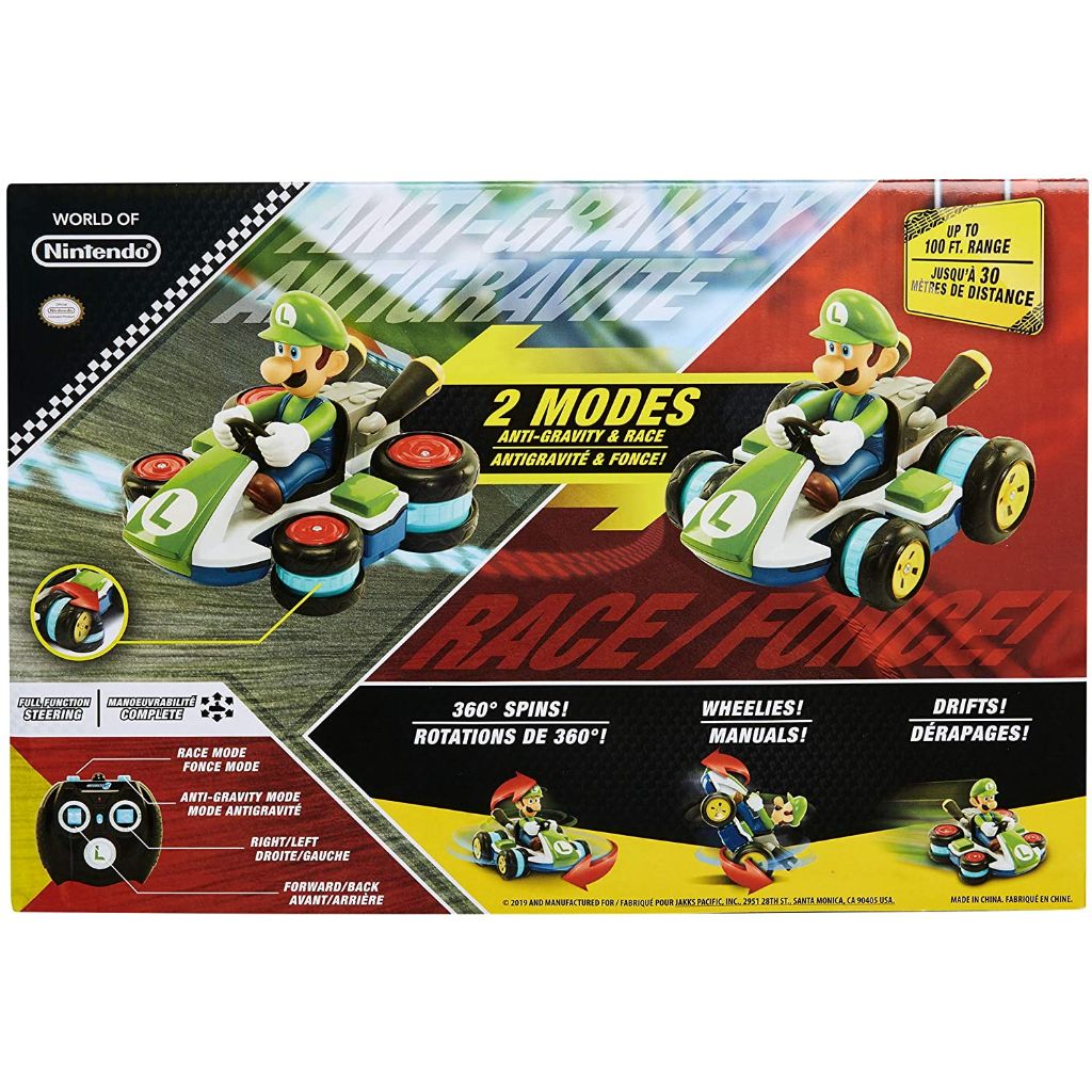 Jakks Pacific 08988 Luigi Mini Anti-Gravity R/C Racer Super Mario Mariokart