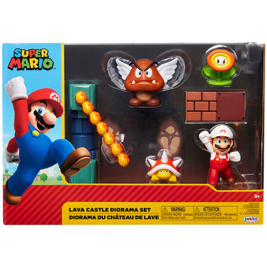 Jakks Pacific 40015 2.5" Lava Castle Diorama Set Super Mario