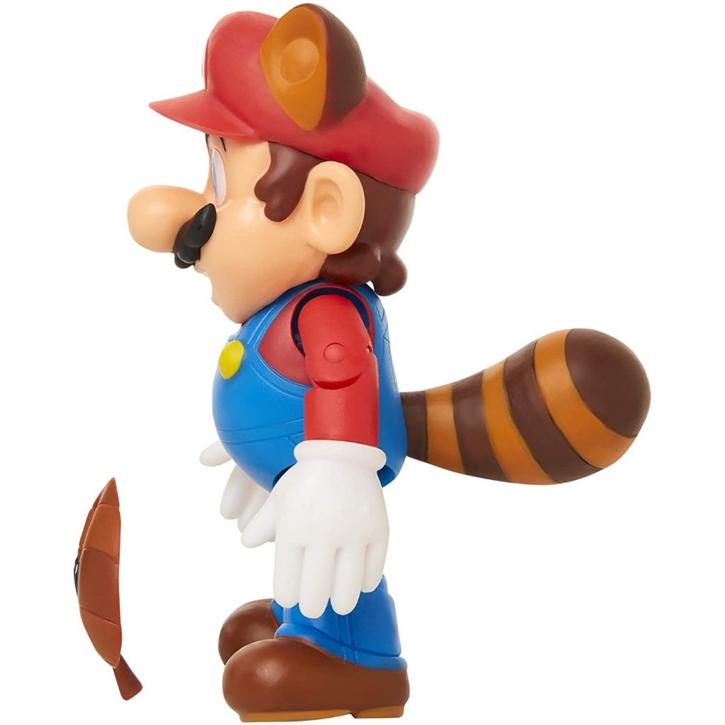 Jakks Pacific 40560 Raccoon Mario With Super Leaf 4" Figurine Wave 20 Super Mario