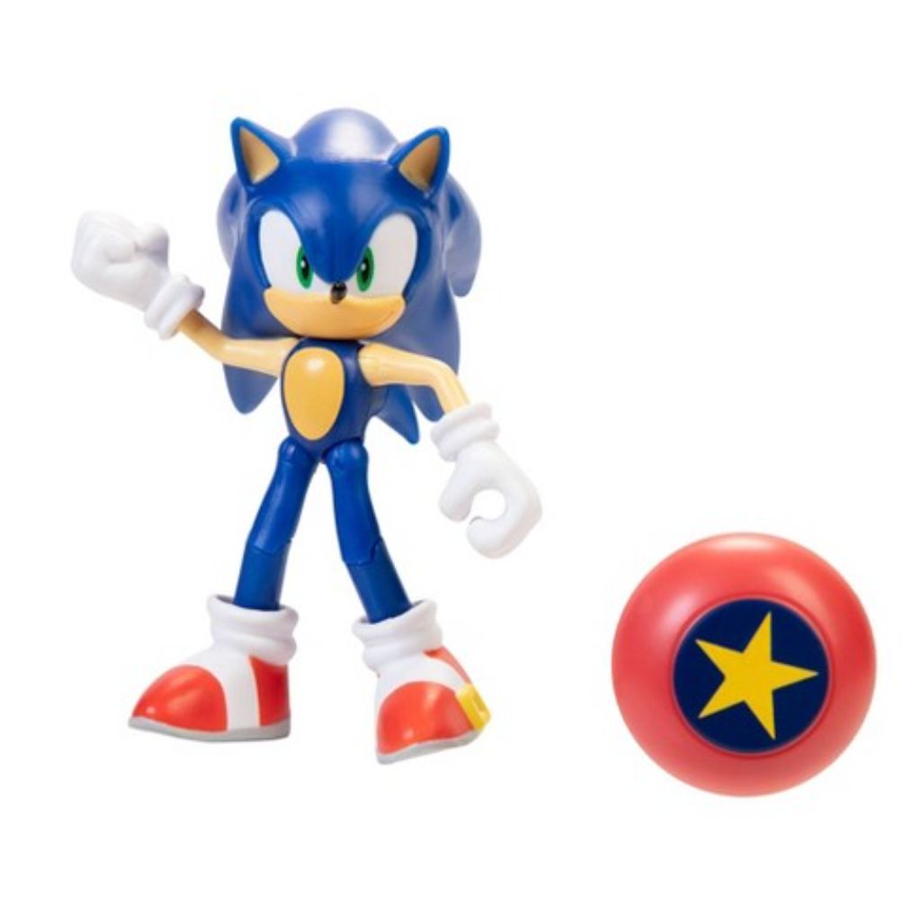 Jakks Pacific Sonic With Star Spring 4" Figurine Sonic The Hedgehog