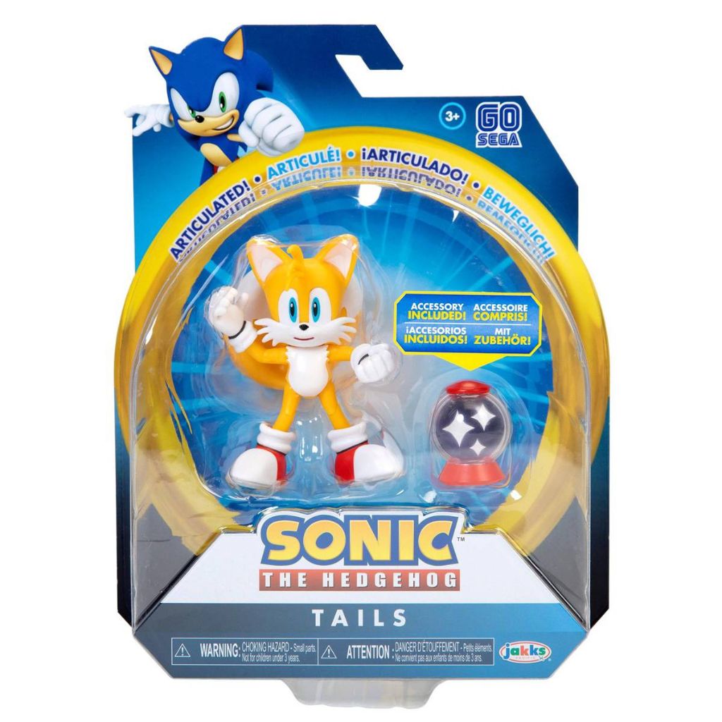 Jakks Pacific Tails With Invincible Item Box 4" Figurine Sonic The Hedgehog