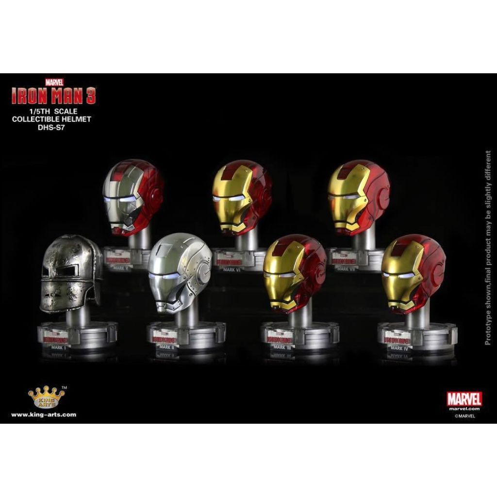 King Arts DHS-S7 Iron Man 3 1/5 DLX Helmet Series
