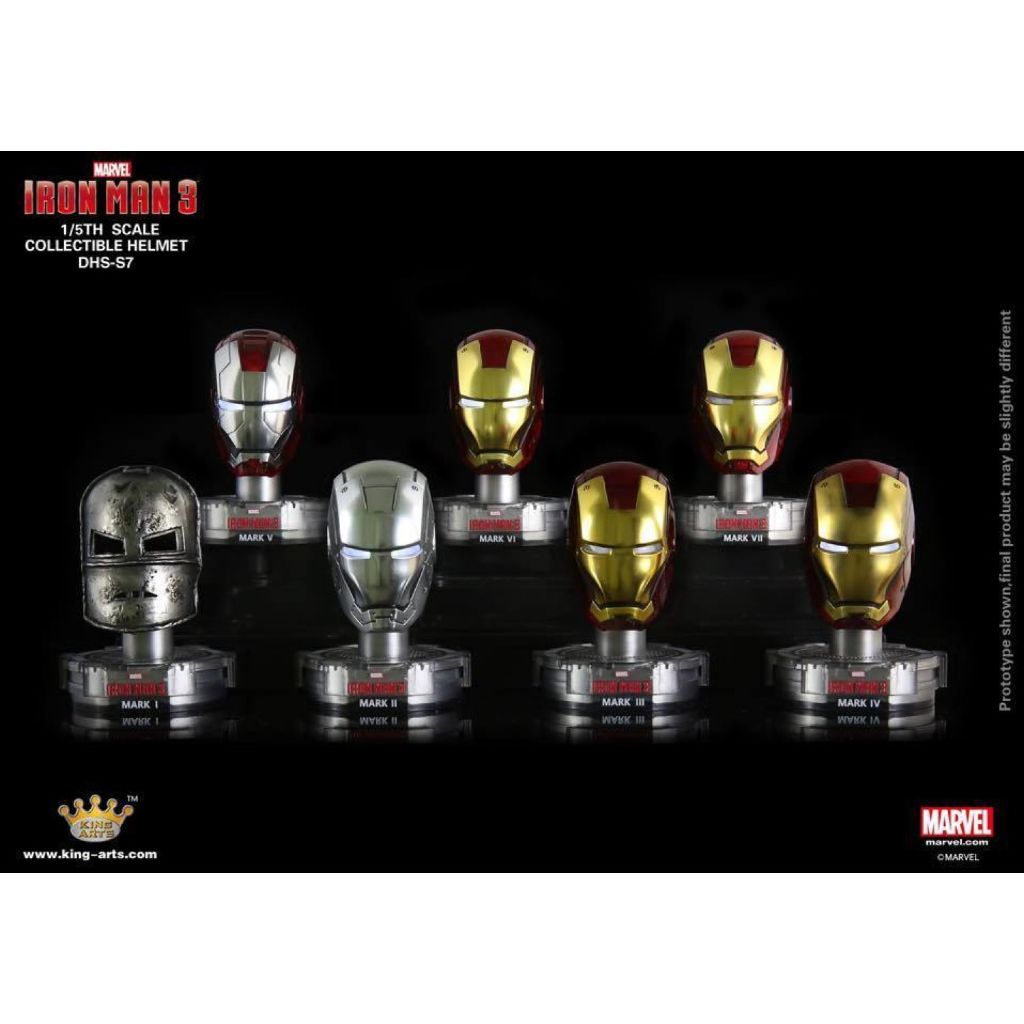 King Arts DHS-S7 Iron Man 3 1/5 DLX Helmet Series