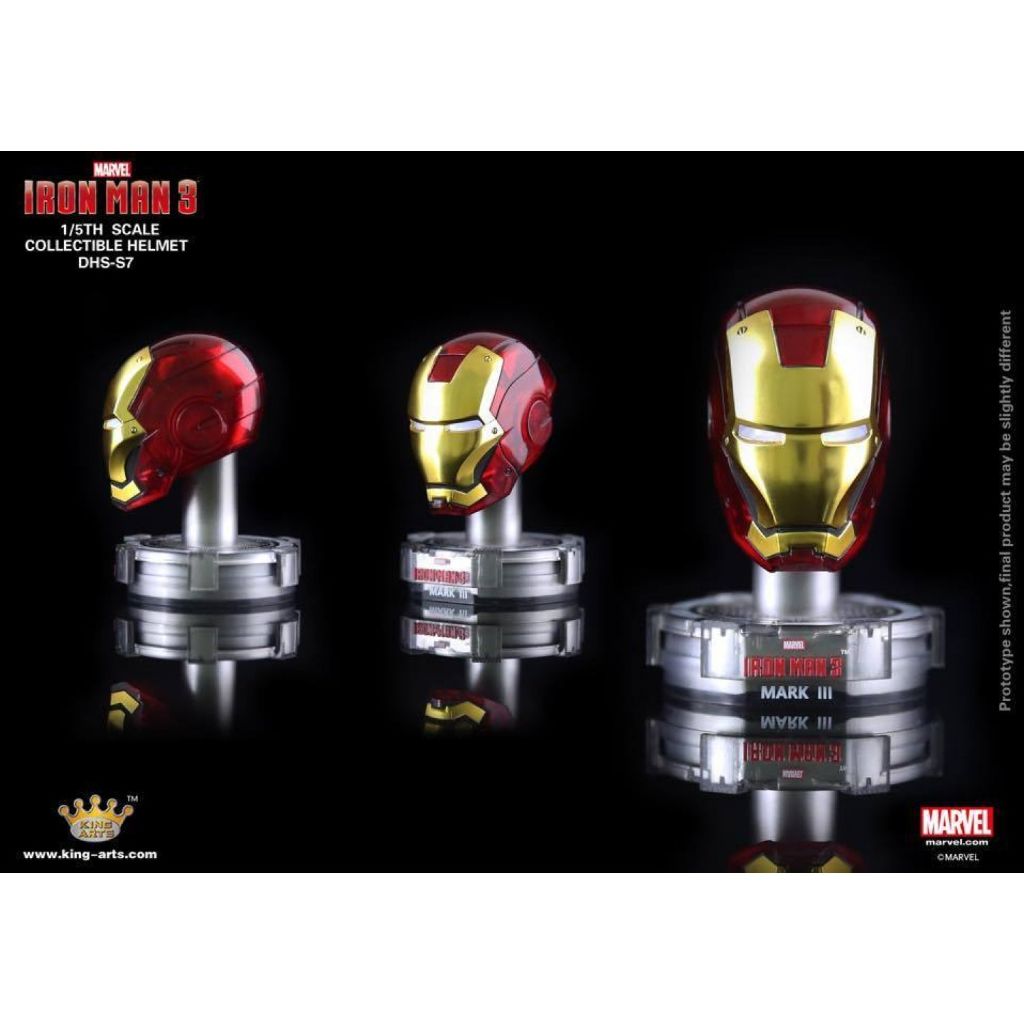 King Arts DHS-S7 Iron Man 3 1/5 DLX Helmet Series