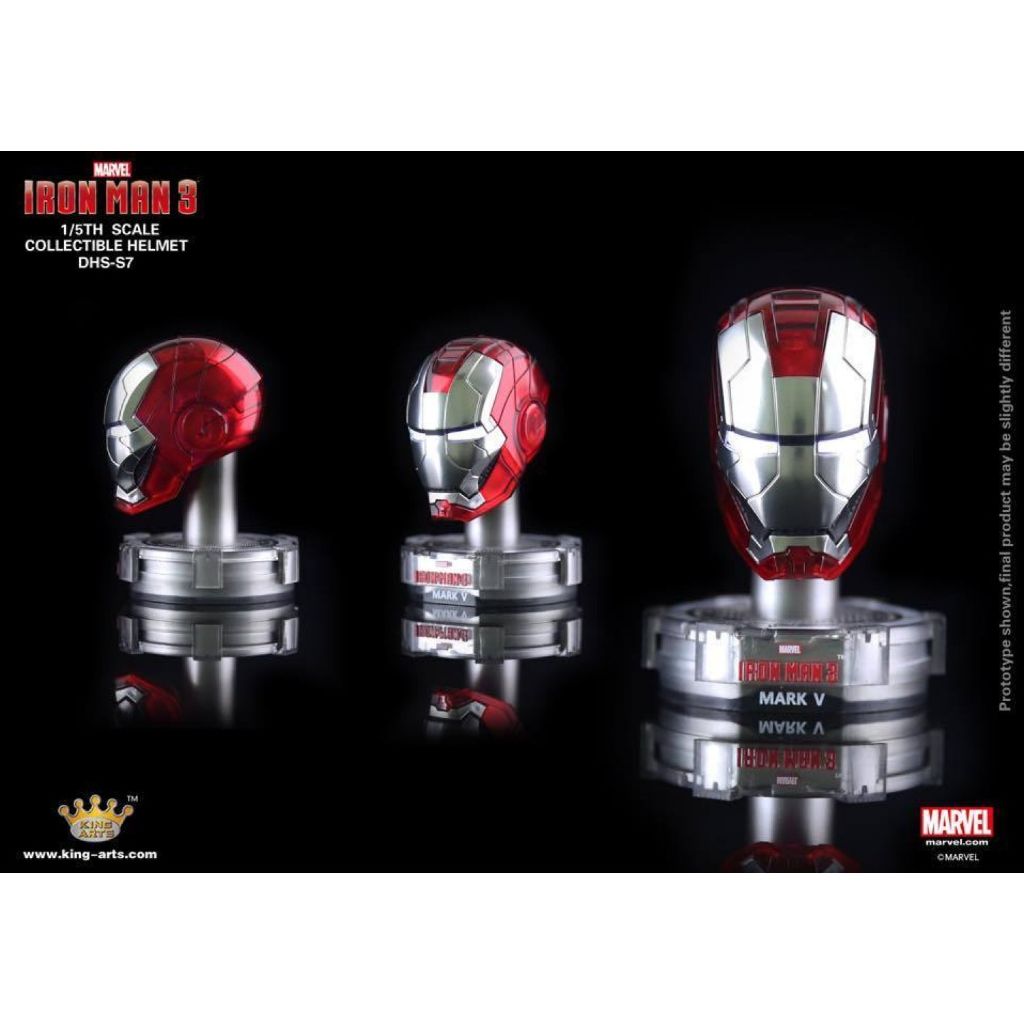 King Arts DHS-S7 Iron Man 3 1/5 DLX Helmet Series