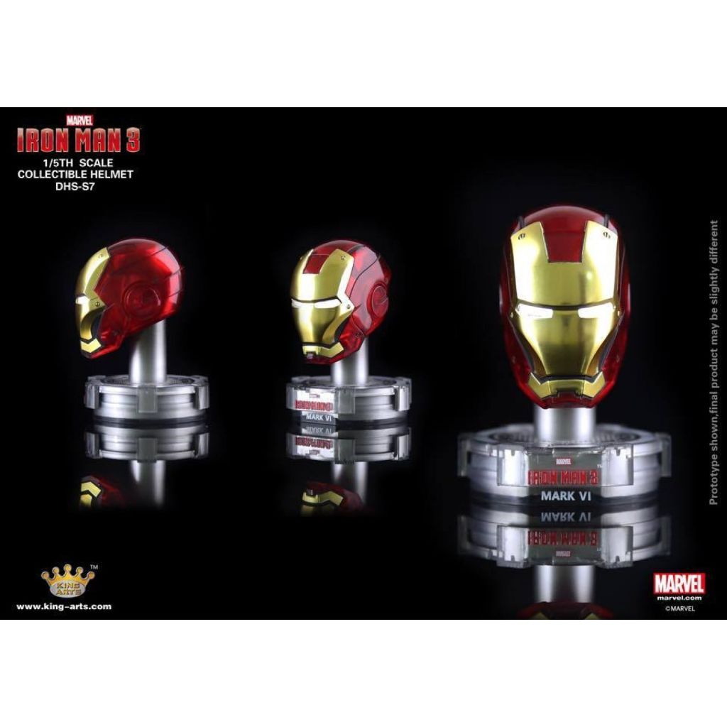 King Arts DHS-S7 Iron Man 3 1/5 DLX Helmet Series