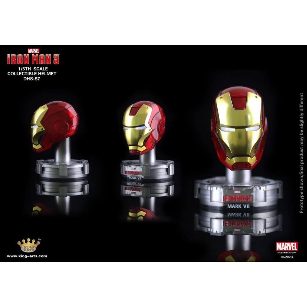 King Arts DHS-S7 Iron Man 3 1/5 DLX Helmet Series