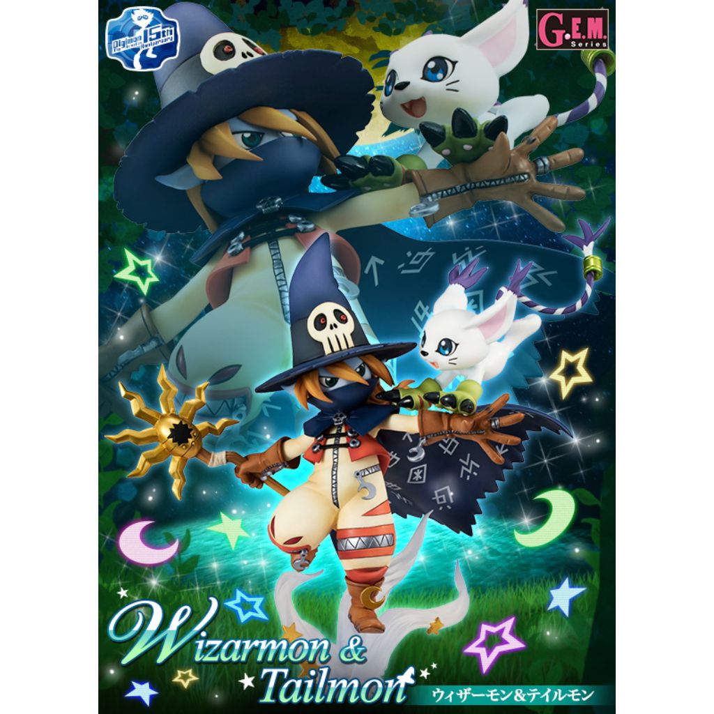 Megahouse G.E.M Wizardmon & Tailmon Megatrea Exclusive