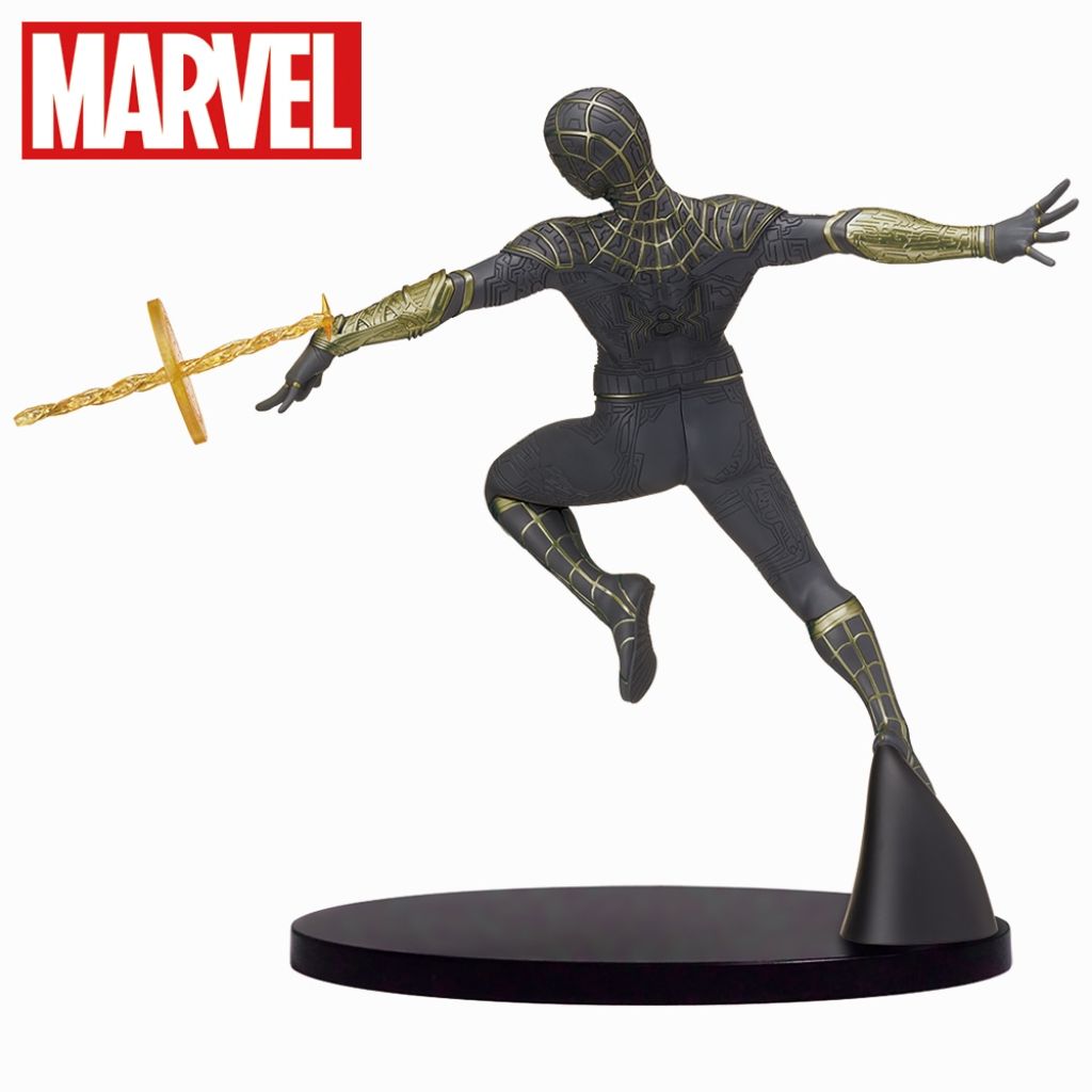 Sega SPM Spider-man Black & Gold Suit (With Web Shooter) Spider-man No Way Home Figure