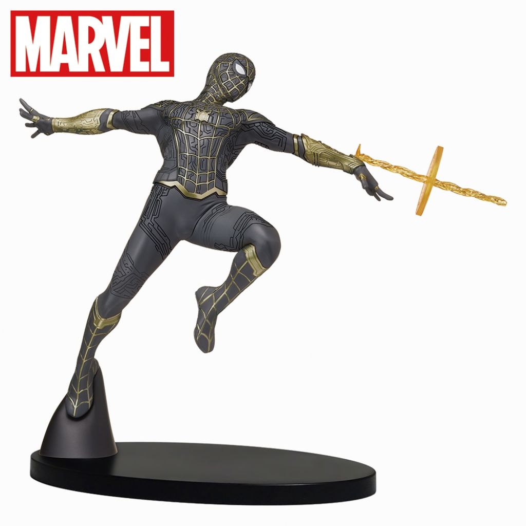 Sega SPM Spider-man Black & Gold Suit (With Web Shooter) Spider-man No Way Home Figure