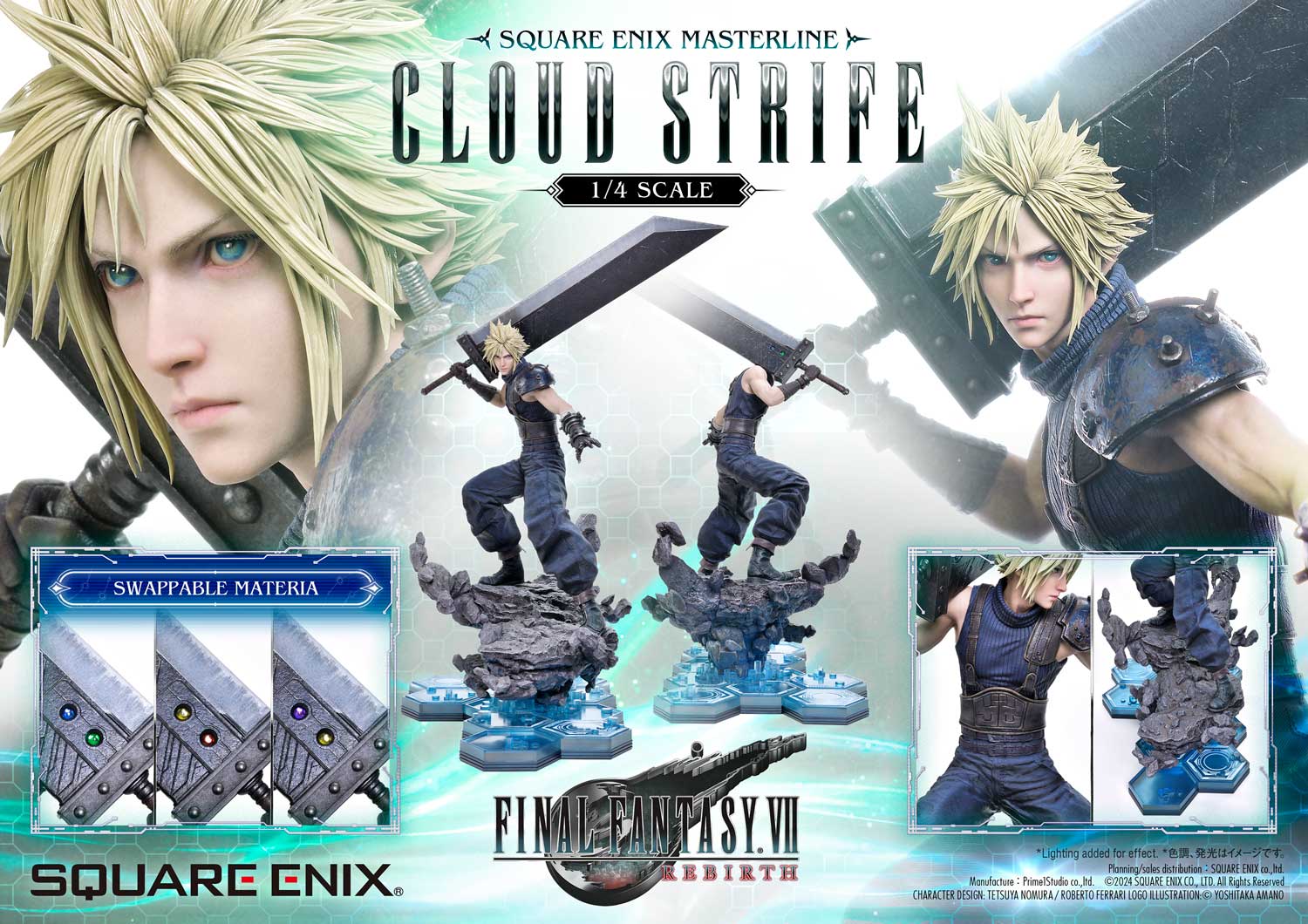 [*RETAIL ONLY PRE-ORDER] Square Enix Masterline Final Fantasy VII Rebirth 1/4 Scale - Cloud Strife