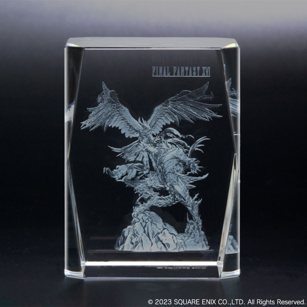 Square Enix Final Fantasy XVI 3D Crystal Glass - Phoenix & Ifrit