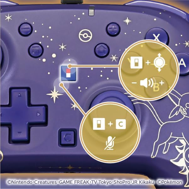 HORI Wireless HORIPAD Turbo for Nintendo Switch 2 - Umbreon & Espeon (NSX-227A)