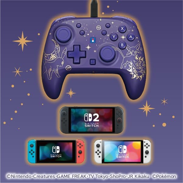 HORI Wireless HORIPAD Turbo for Nintendo Switch 2 - Umbreon & Espeon (NSX-227A)