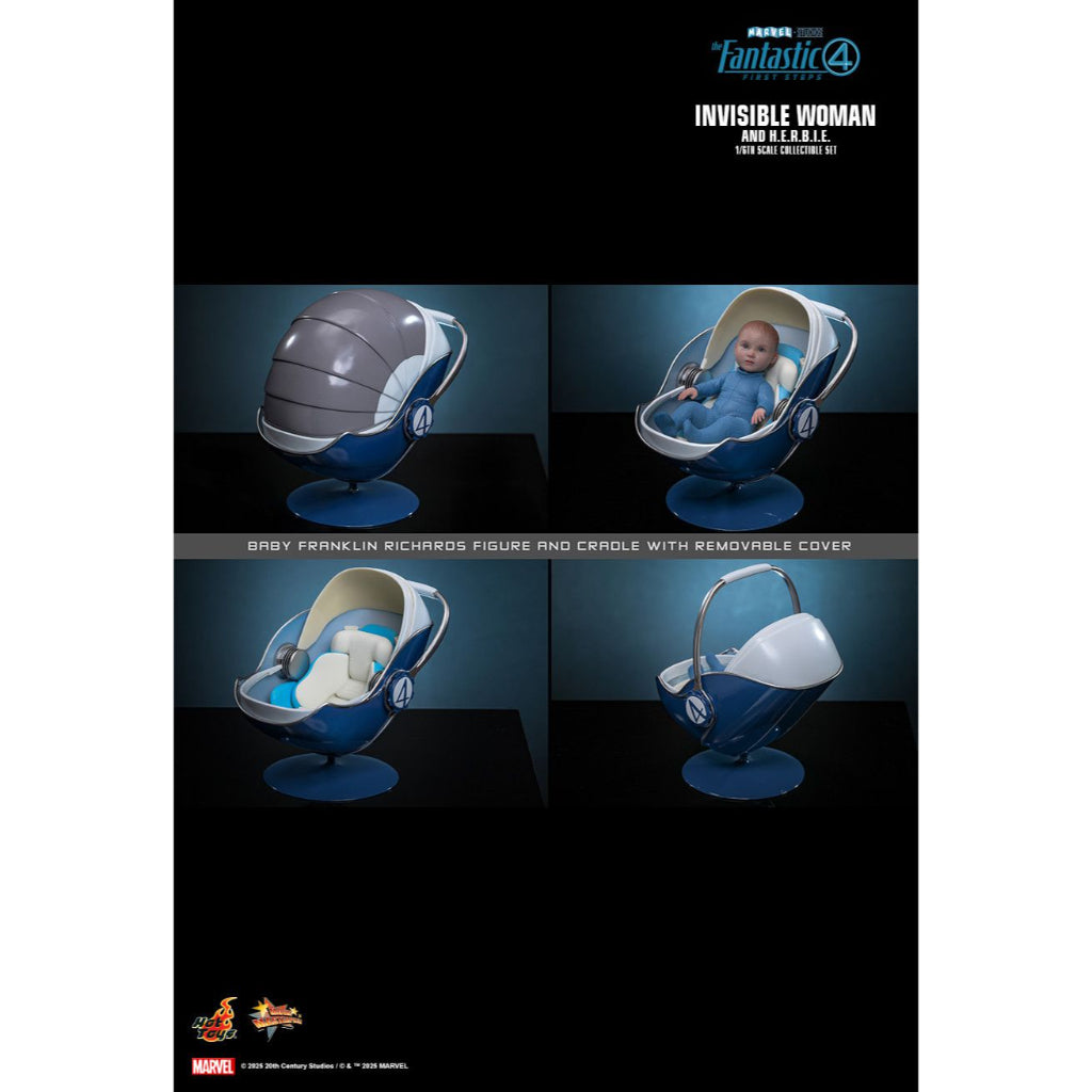 MMS824 - The Fantastic Four: First Steps - 1/6th Scale Invisible Woman and H.E.R.B.I.E. Collectible Set