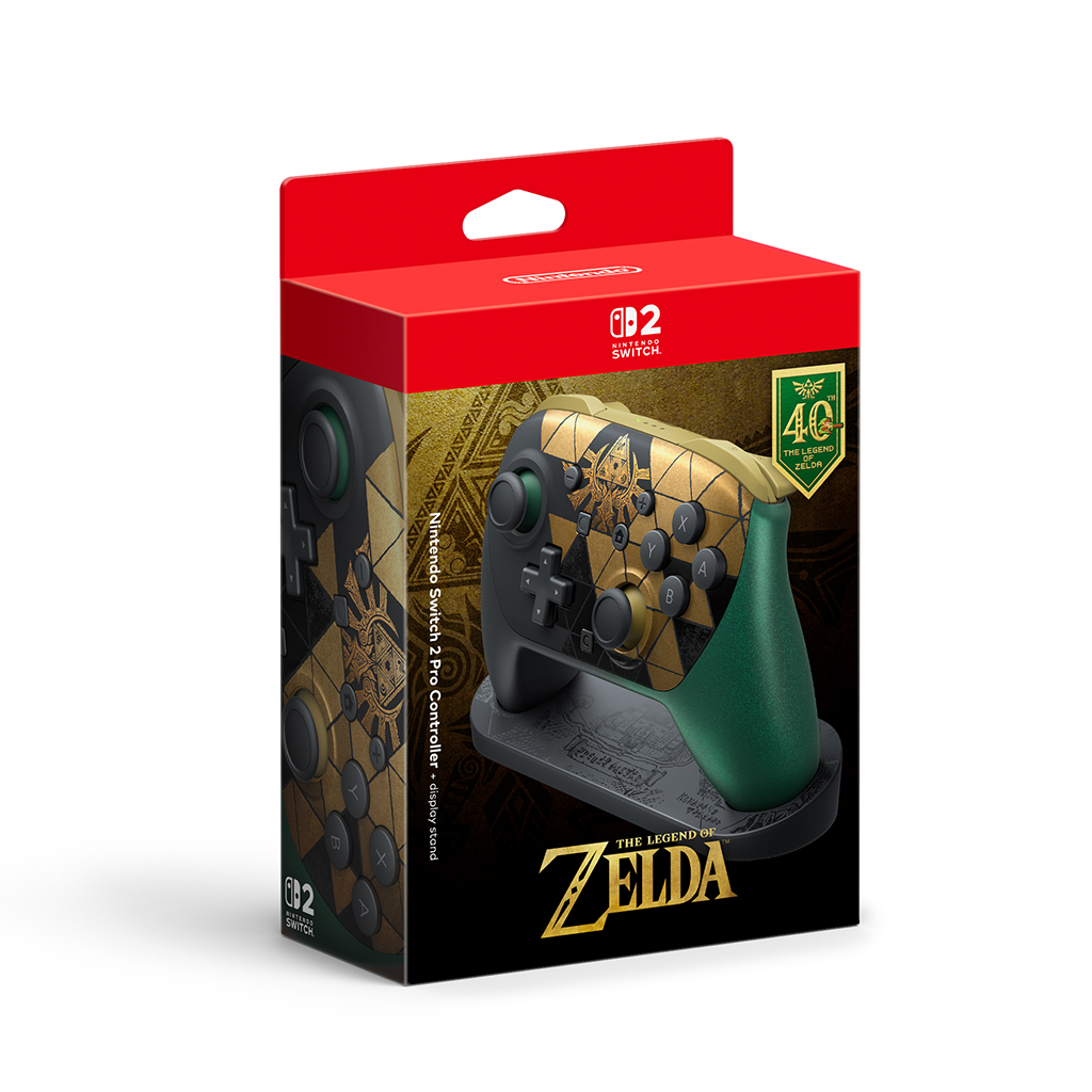 Nintendo Switch 2 Pro Controller + Display Stand - The Legend of Zelda 40th Anniversary Edition