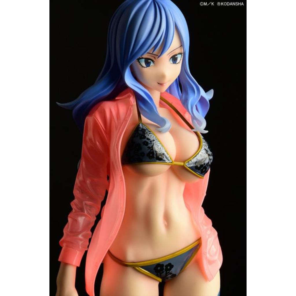 Fairy Tail - Juvia Lockser Gravure Style Black Bikini Wet See-Through Shirt Sp