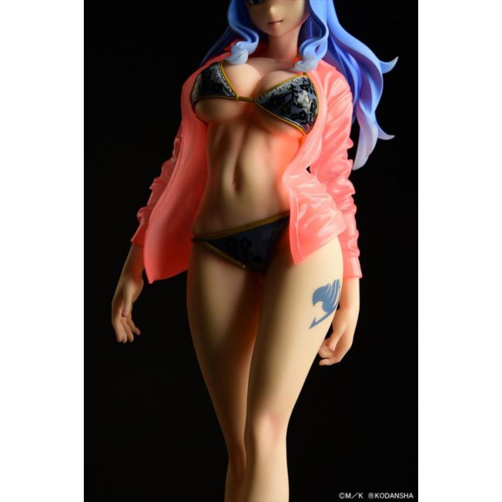 Fairy Tail - Juvia Lockser Gravure Style Black Bikini Wet See-Through Shirt Sp