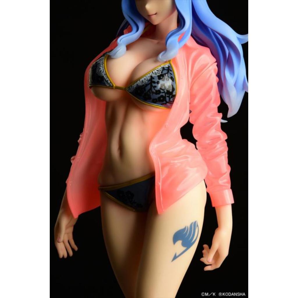 Fairy Tail - Juvia Lockser Gravure Style Black Bikini Wet See-Through Shirt Sp