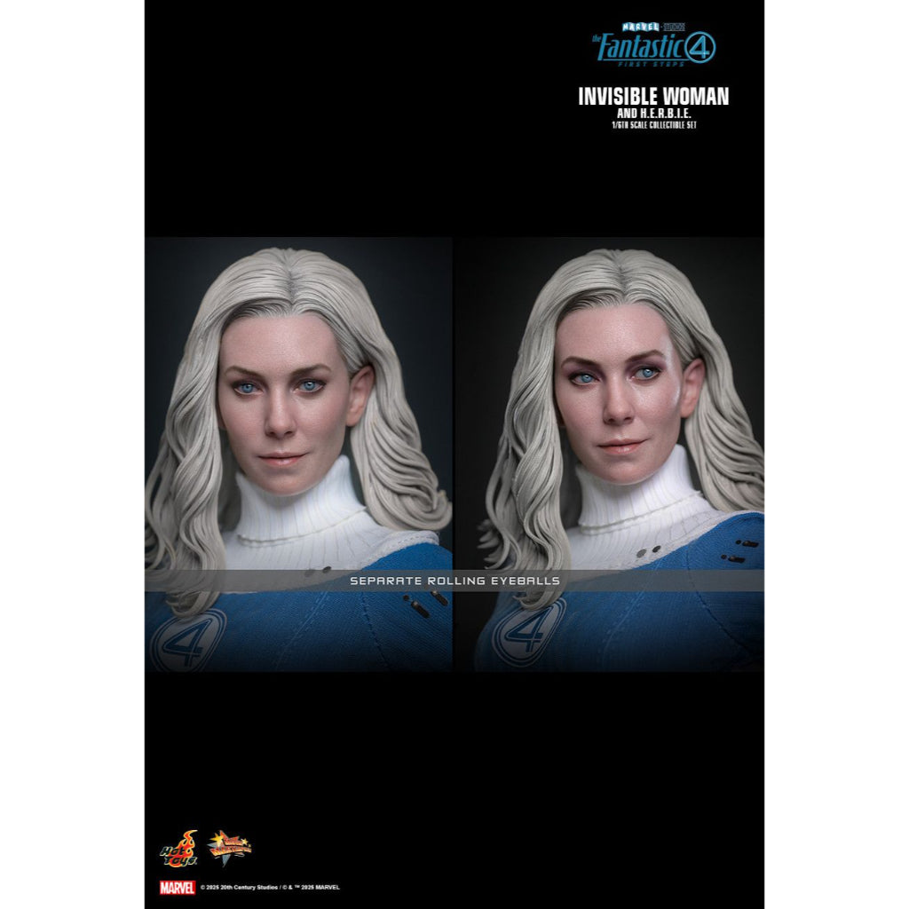 MMS824 - The Fantastic Four: First Steps - 1/6th Scale Invisible Woman and H.E.R.B.I.E. Collectible Set