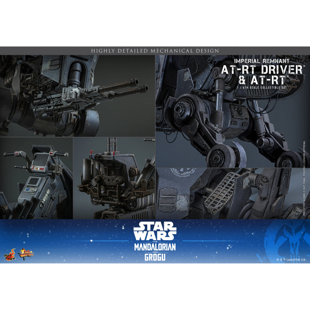 MMS875 Star Wars: The Mandalorian & Grogu - 1/6th Scale Imperial Remnant AT-RT Driver and AT-RT Collectible Set