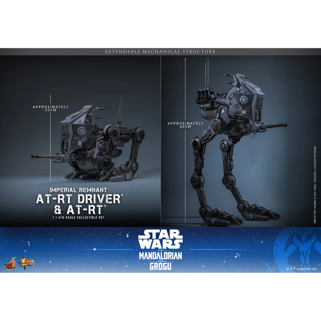 MMS875 Star Wars: The Mandalorian & Grogu - 1/6th Scale Imperial Remnant AT-RT Driver and AT-RT Collectible Set
