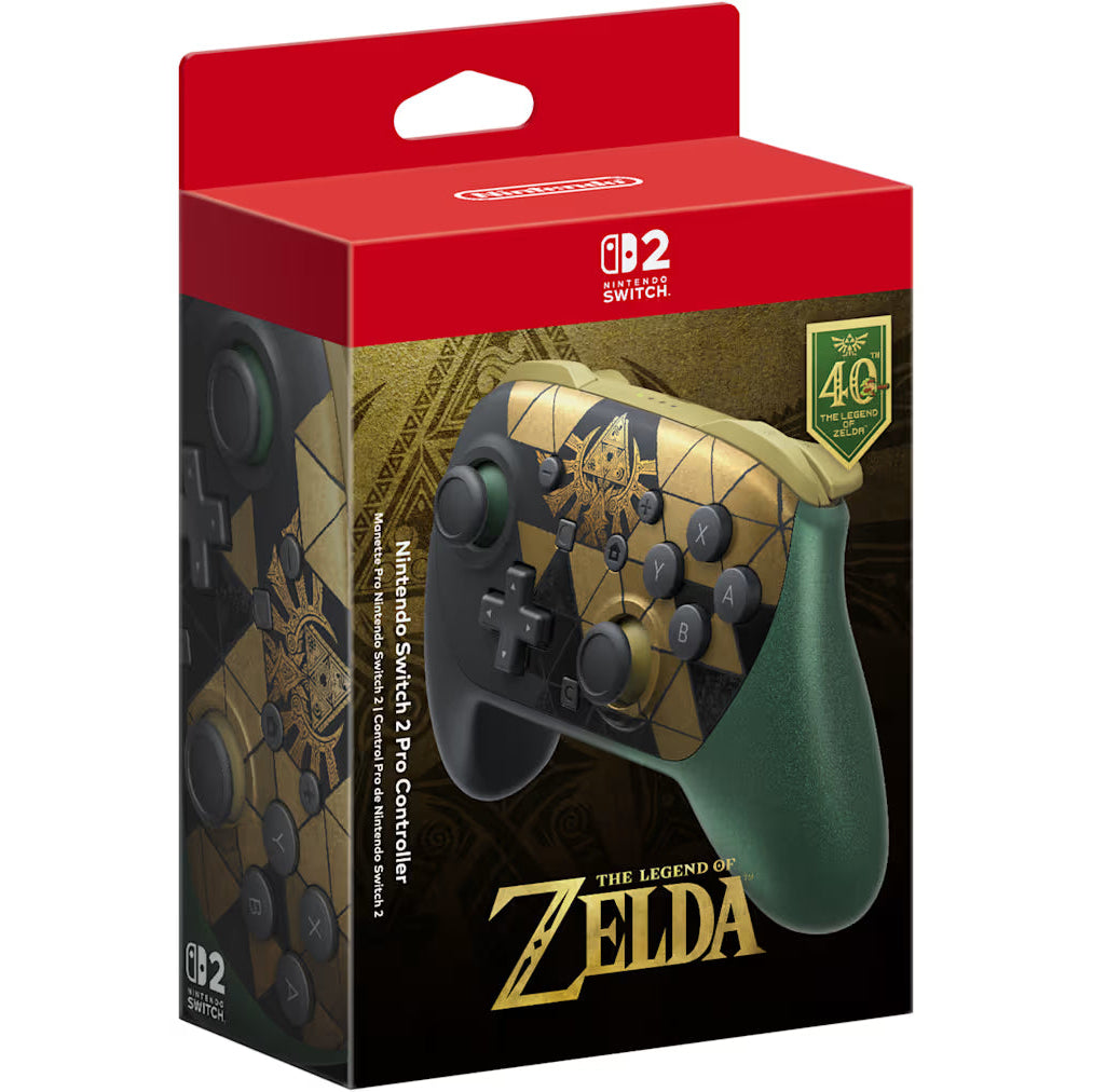 Nintendo Switch 2 Pro Controller + Display Stand - The Legend of Zelda 40th Anniversary Edition