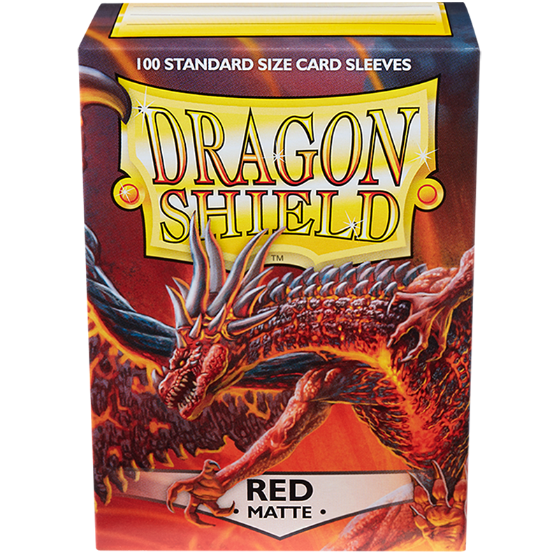 Dragon Shield Matte Sleeves 100CT - Red (Standard Size)