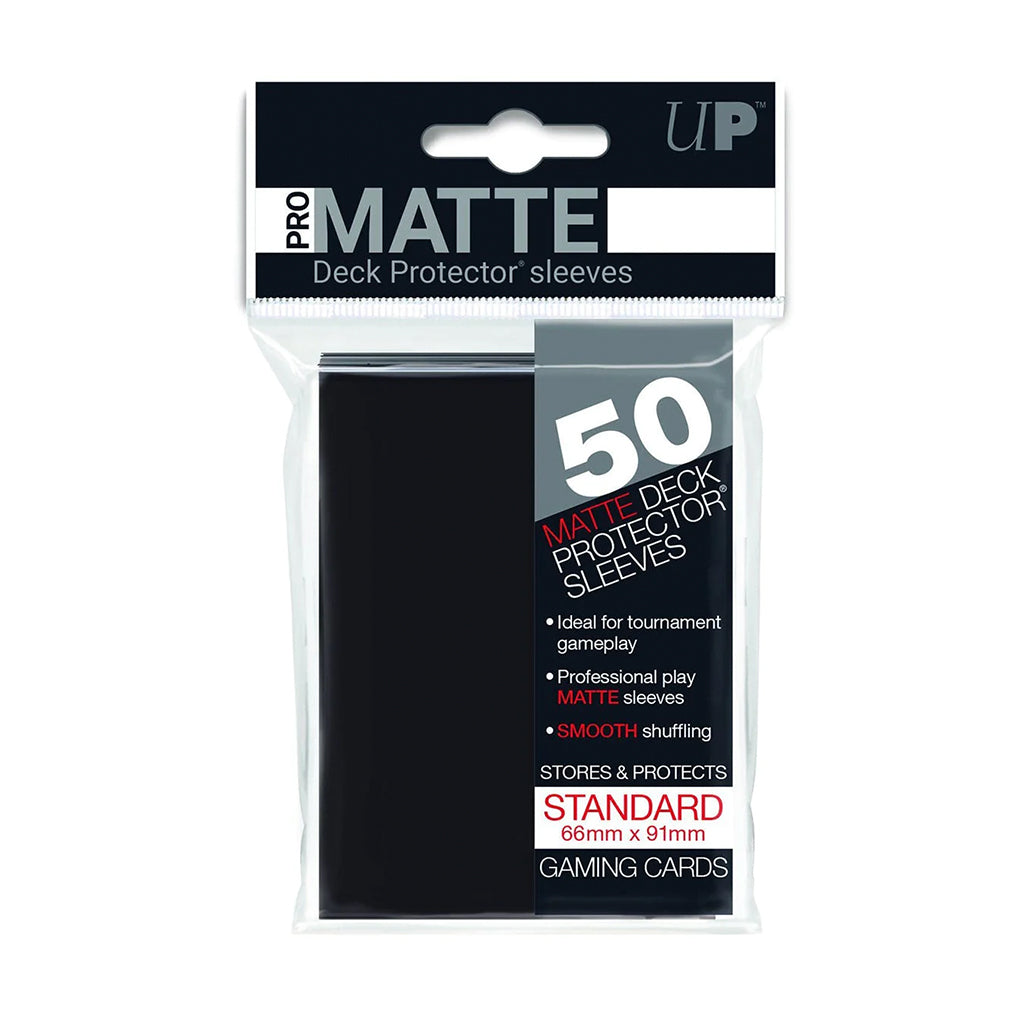 Ultra Pro Deck Protector Matte Black 50CT (Standard Size)