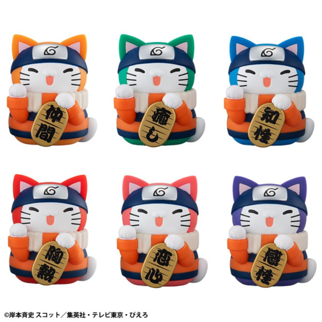 Mega Cat Project Naruto Nyaruto! Colorful Fortune Cat (Box Of 6)