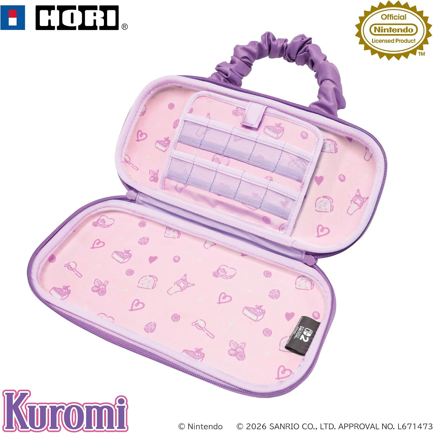 HORI 3D Hybrid Hard Pouch for Nintendo Switch 2 (Kuromi Collection) (N