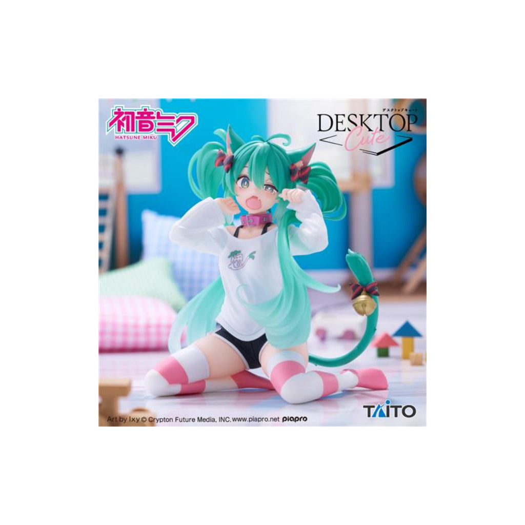 Taito Hatsune Miku Cat Ears T-Shirt Ver. Desktop Cute Figure