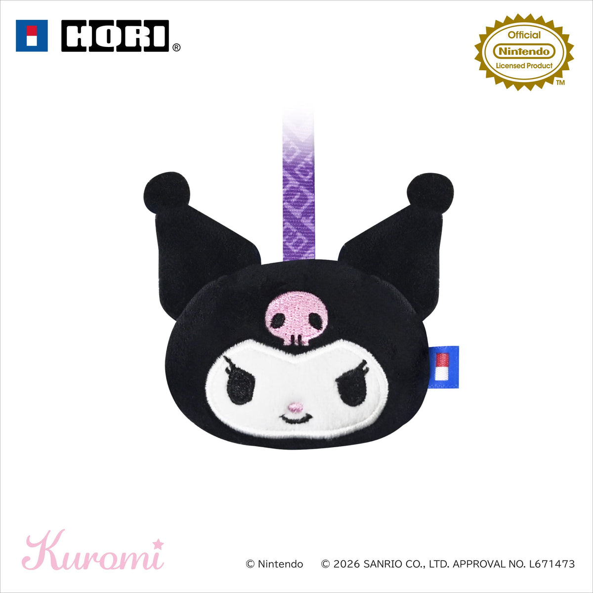 HORI Decoration Kit + Toy Cleaner for Nintendo Switch 2 - Sanrio Series (Kuromi) (NSX-237A)